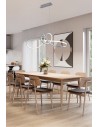 Searchlight® I LED Полилей Maisie, сив метал I 1 x LED - 36524GY - 5