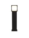 Searchlight® I Градински стълб Athens - черен метал и опалово стъкло I x LED - 38141-650