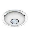 Searchlight® I Portland LED плафон - хром, огледало, бял стъклен абажур, IP44 I 1 x LED - 3883-41