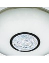 Searchlight® I Portland LED плафон - хром, огледало, бял стъклен абажур, IP44 I 1 x LED - 3883-41 - 3
