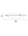 Searchlight® I Portland LED плафон - хром, огледало, бял стъклен абажур, IP44 I 1 x LED - 3883-41 - 4