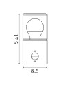 Searchlight® I LED Аплик за външна употреба Colorado, алуминий и поликарбонат I 1 x E27 - 39220BK-PIR - 4
