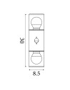 Searchlight® I Външна LED Аплик Colorado, нагоре/надолу, алуминий и PC I 1 x E27 - 39230BK-PIR - 4