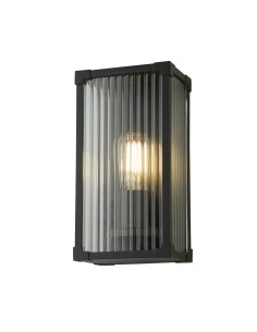 Searchlight® I Външен Аплик Cincinnati, алуминий, прозрачно оребрено стъкло I 1 x E27 - 39340BK - Цена | LEDs4economy