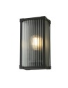 Searchlight® I Външен Аплик Cincinnati, алуминий, прозрачно оребрено стъкло I 1 x E27 - 39340BK