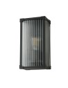 Searchlight® I Външен Аплик Cincinnati, алуминий, прозрачно оребрено стъкло I 1 x E27 - 39340BK - 2