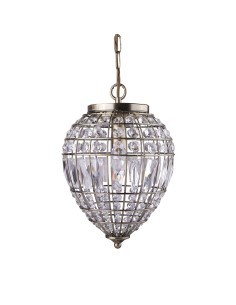 Searchlight® I Пендел Pineapple - античен месинг, метал и стъкло I 1 x E14 - 3991AB - Цена | LEDs4economy