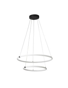 Searchlight® I Пендел с пръстен Revolve - черен метал и опалови тръбички I 1 x LED - 40176-2BK - Цена | LEDs4economy 2