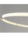 Searchlight® I Пендел с пръстен Revolve - черен метал и опалови тръбички I 1 x LED - 40176-2BK - 3