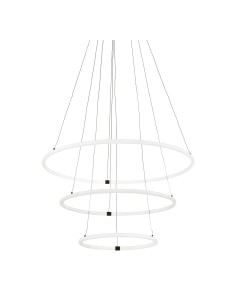 Searchlight® I Пендел с пръстен Revolve - черен метал и опалови тръбички I 1 x LED - 40176-3BK - Цена | LEDs4economy