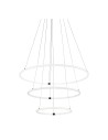Searchlight® I Пендел с пръстен Revolve - черен метал и опалови тръбички I 1 x LED - 40176-3BK