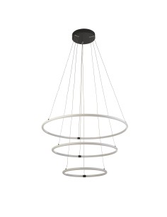 Searchlight® I Пендел с пръстен Revolve - черен метал и опалови тръбички I 1 x LED - 40176-3BK - Цена | LEDs4economy 2
