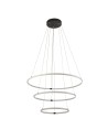 Searchlight® I Пендел с пръстен Revolve - черен метал и опалови тръбички I 1 x LED - 40176-3BK - 2