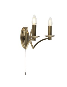 Searchlight® I Аплик Ascot - Античен месинг, метал I 2 x E14 - 41312-2AB - Цена | LEDs4economy
