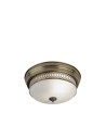 Searchlight® I Единбург плафон - Античен месинг и киселинно стъкло I 2 x E27 - 4132-2AB