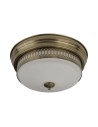 Searchlight® I Единбург плафон - Античен месинг и киселинно стъкло I 2 x E27 - 4132-2AB - 2