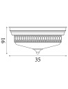 Searchlight® I Единбург плафон - Античен месинг и киселинно стъкло I 2 x E27 - 4132-2AB - 4