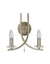 Searchlight® I Аплик Ascona - Античен месинг, метал и стъкло I 2 x E14 - 4162-2AB - 2