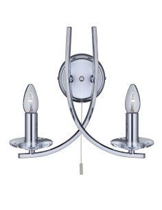 Searchlight® I Аплик Ascona - хром, метал и стъкло I 2 x E14 - 4162-2CC - Цена | LEDs4economy