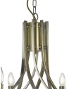 Searchlight® I Пендел Ascona - Античен месинг, метал и стъкло I 8 x E14 - 4168-8AB - 3