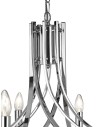 Searchlight® I Полилей Ascona - хромиран метал и стъкло I 8 x E14 - 4168-8CC - 3