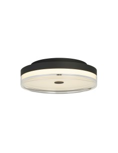 Searchlight® I Cyprus LED Плафон дизайн, черен метал и прозрачен акрил I 1 x LED - 42651-30BK - Цена | LEDs4economy