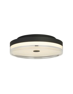 Searchlight® I Cyprus LED Плафон дизайн, черен метал и прозрачен акрил I 1 x LED - 42651-40BK - Цена | LEDs4economy