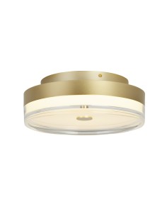 Searchlight® I Cyprus LED Плафон дизайн, злато и прозрачен акрил I 1 x LED - 42651-40GO - Цена | LEDs4economy