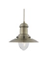 Searchlight® I Пендел Fisherman - Античен месинг, метал и стъкло I 1 x E27 - 4301AB