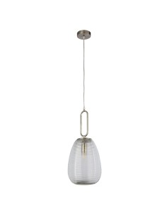 Searchlight® I Пендел Elixir - сатениран никел и оребрено стъкло I 1 x E27 - 43581-1SN - Цена | LEDs4economy 2