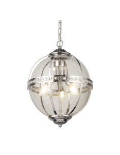 Searchlight® I Пендел Coronet - хромиран метал и стъкло I 3 x E14 - 44213-3CC - Цена | LEDs4economy
