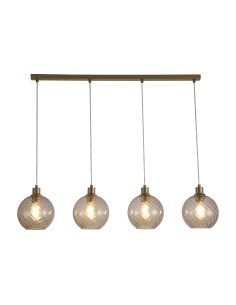 Searchlight® I Пендел Radiance Bar, злато и шампанско I 4 x E27 - 44520-4CP - Цена | LEDs4economy