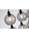 Searchlight® I Пендел Radiance, черен метал и опушено стъкло I 6 x E27 - 44520-6SM - 3