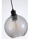Searchlight® I Пендел Radiance, черен метал и опушено стъкло I 1 x E27 - 44520SM - 3
