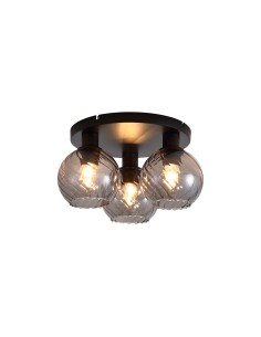 Searchlight® I Radiance плафон, черен метал и опушено стъкло I 3 x E27 - 44521SM - Цена | LEDs4economy