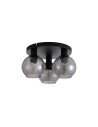 Searchlight® I Radiance плафон, черен метал и опушено стъкло I 3 x E27 - 44521SM - 2