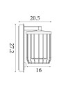 Searchlight® I Аплик Reed с PIR, черен метал и PC абажур I x E27 - 44610BK-PIR - 4