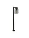 Searchlight® I Градински стълб Reed, черен метал и PC абажур I 1 x E27 - 44611BK - 2