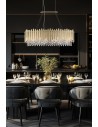 Searchlight® I Пендел Spear Diner Bar, злато с прозрачен кристал I 8 x E27 - 44711-8GO - 5