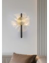 Searchlight® I LED Аплик Shield, пясъчно черно и месингово метално покритие I 1 x LED - 44861GO - 5