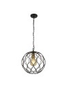 Searchlight® I Пендел Finesse - черно-златист метал I 1 x E27 - 4511-1BK
