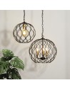 Searchlight® I Пендел Finesse - черно-златист метал I 1 x E27 - 4511-1BK - 5