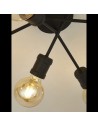 Searchlight® I Dance плафон - пясъчен блек метъл I 6 x E27 - 45201-6BK - 3
