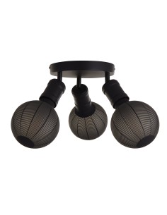 Searchlight® I Dance плафон - пясъчен блек метъл I 3 x E27 - 45202-3BK - Цена | LEDs4economy 2