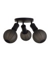 Searchlight® I Dance плафон - пясъчен блек метъл I 3 x E27 - 45202-3BK - 2