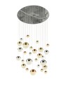 Searchlight® I Полилей Planets - мед, хром и сатениран месинг I 21 x LED - 4527-27