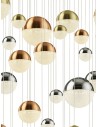 Searchlight® I Полилей Planets - мед, хром и сатениран месинг I 55 x LED - 4555-55 - 3