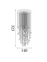 Searchlight® I Полилей Planets - мед, хром и сатениран месинг I 55 x LED - 4555-55 - 4