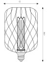 Searchlight® I Декоративна крушка Wire Mesh - златист метал (4.5W, 4000K) I 1 x E27 - 46002GO - 4