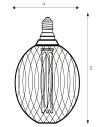 Searchlight® I Декоративна крушка Wire Mesh - златист метал (4.5W, 4000K) I 1 x E27 - 46003GO - 4